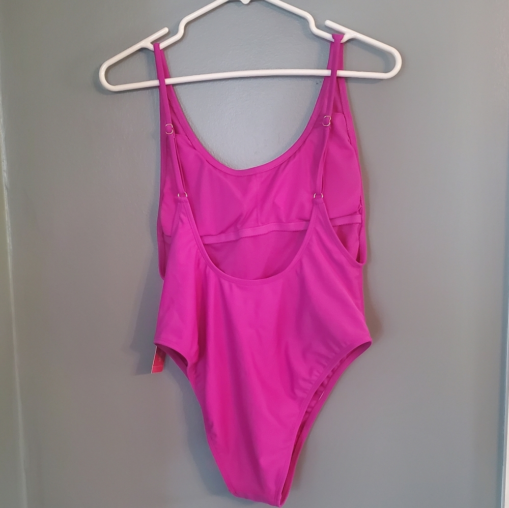 Magenta High Cut One Piece - Picture 2 of 6